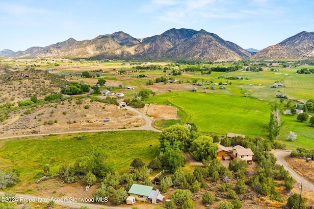 exterior space featuring a mountain view and a rural view