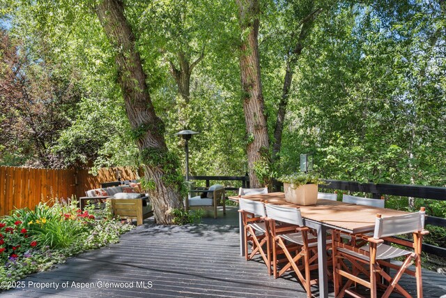 373 Sopris Creek Rd Unit 6, Basalt, CO 81621 - deck featuring outdoor dining space
