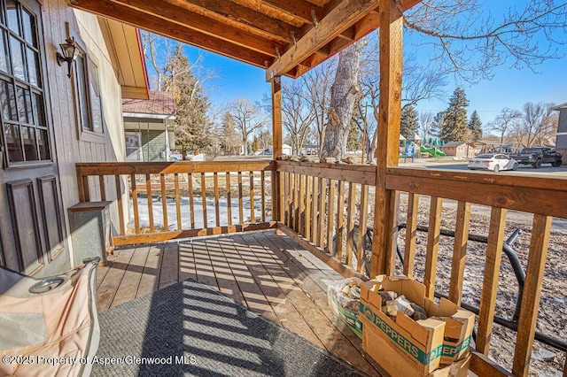 view of wooden deck