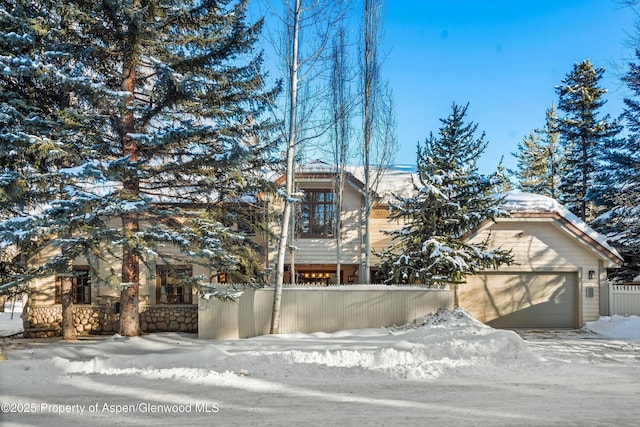 view of front of house featuring a garage