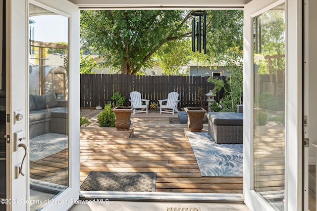 view of doorway to outside