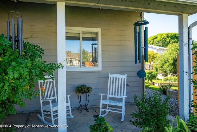 view of patio with covered porch