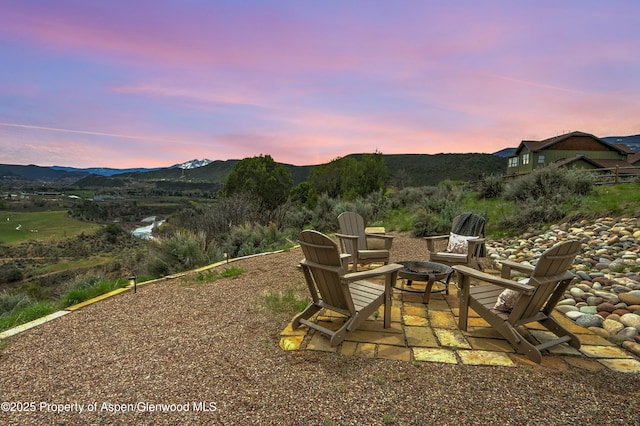 86 Sunrise Ct, Glenwood Springs, CO 81601 - view of yard featuring a fire pit and a mountain view