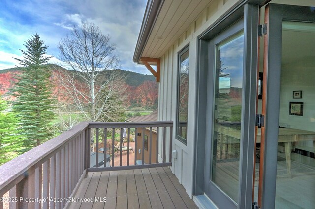 86 Sunrise Ct, Glenwood Springs, CO 81601 - wooden deck featuring a mountain view