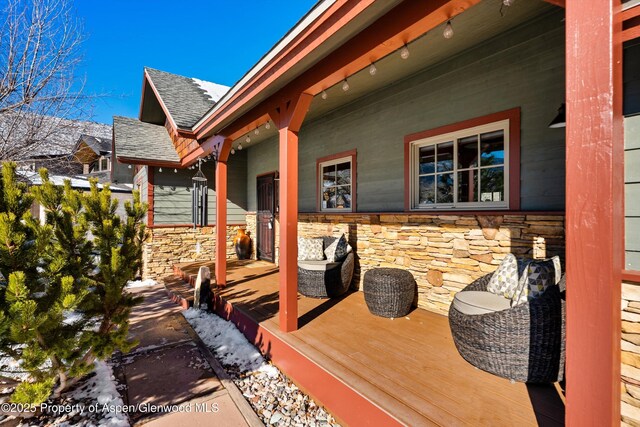 10 Laird Ln, Glenwood Springs, CO 81601 - wooden deck featuring covered porch