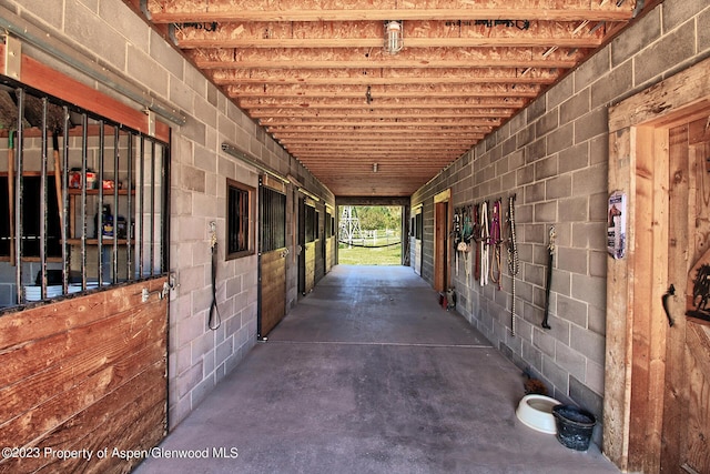 view of horse barn