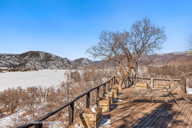260 Star Mesa Rd, Aspen, CO 81611 - snow covered deck with a mountain view