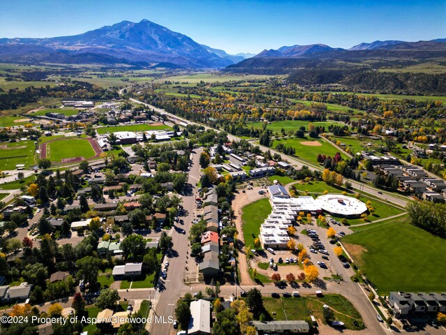 aerial view featuring a mountain view