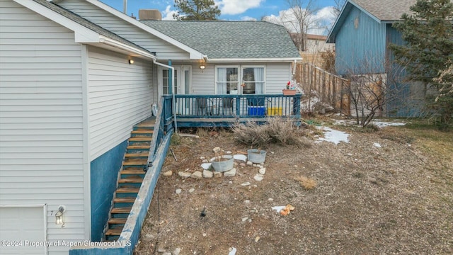 exterior space with a wooden deck