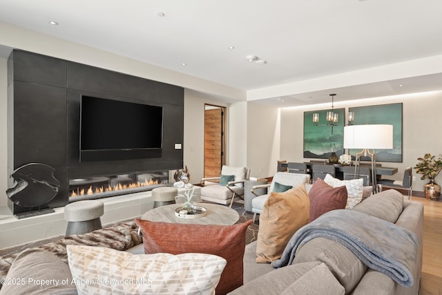 77 Wood Rd Unit 505E, Snowmass Village, CO 81615 - living area featuring light wood-type flooring and recessed lighting