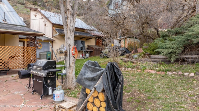 view of yard featuring a patio