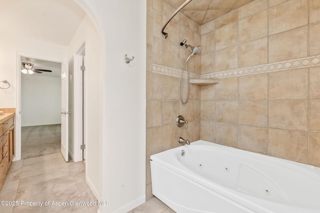 1020 Alta Vista Dr, Craig, CO 81625 - full bathroom with vanity and a combined bath / shower with jetted tub