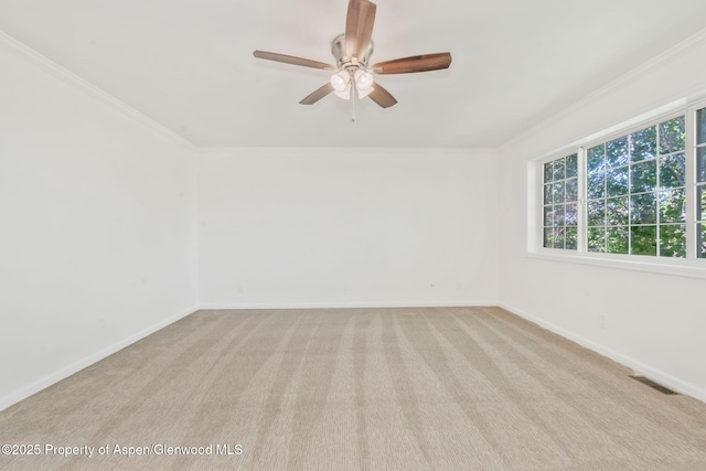 1020 Alta Vista Dr, Craig, CO 81625 - empty room with ornamental molding, carpet floors, and ceiling fan
