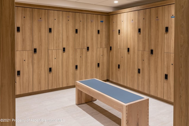rec room with light floors