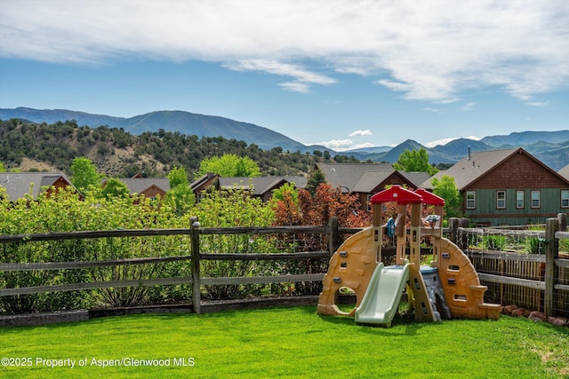 152 Blackhawk Dr, New Castle, CO 81647 - view of play area featuring a mountain view