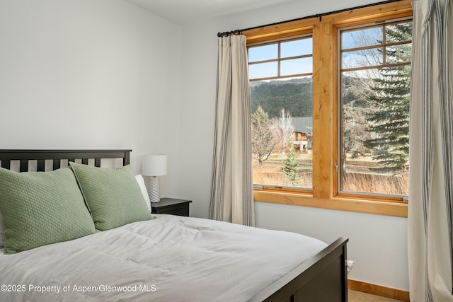 bedroom featuring baseboards