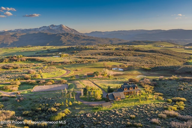 property view of mountains featuring a rural view