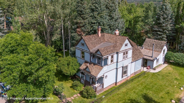 500 W Francis St, Aspen, CO 81611 - drone / aerial view featuring a forest view