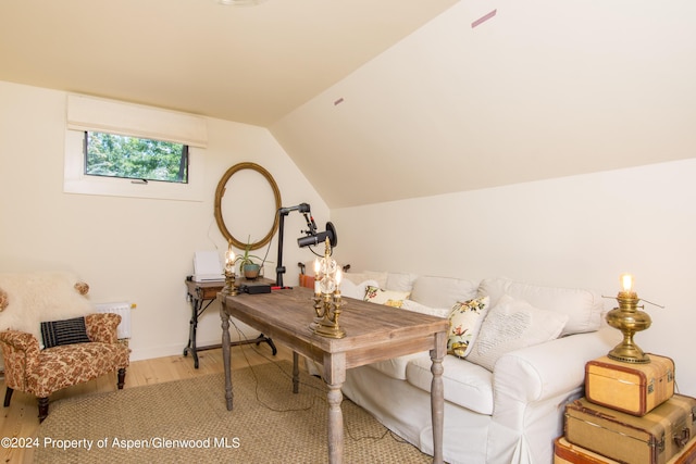 500 W Francis St, Aspen, CO 81611 - office area with lofted ceiling and wood finished floors