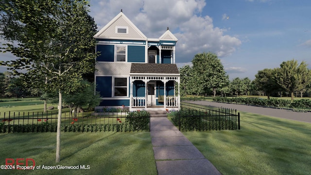 500 W Francis St, Aspen, CO 81611 - victorian home featuring a front yard and a fenced front yard