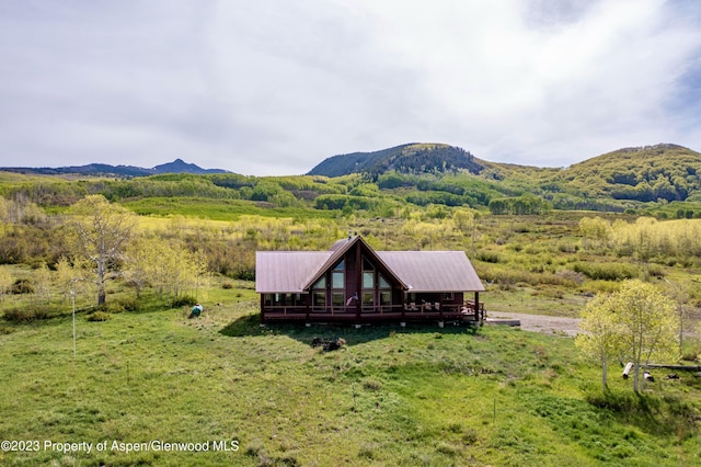 property view of mountains featuring a rural view