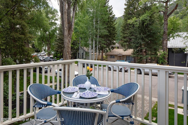 222 W Hopkins Ave Unit 5, Aspen, CO 81611 - balcony featuring outdoor dining space