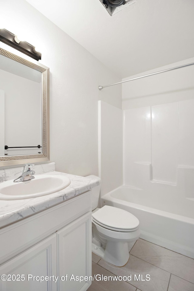 1652 E 17th Cir, Rifle, CO 81650 - bathroom with vanity, shower / tub combination, and tile patterned flooring