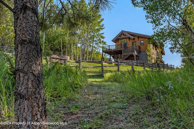 900 Dorais Way, Redstone, CO 81623 - view of yard with a wooden deck