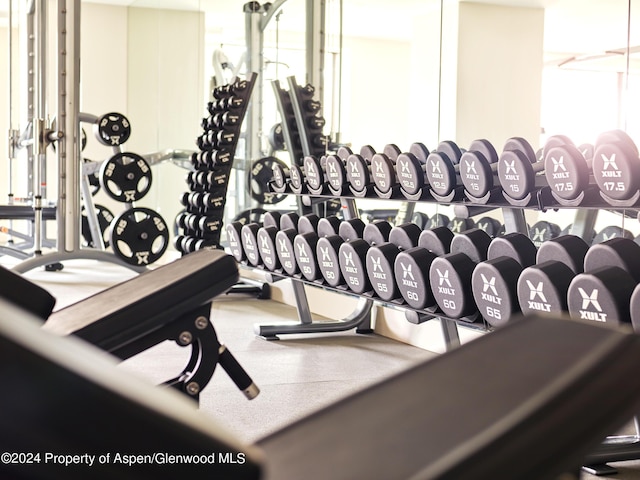 view of workout area