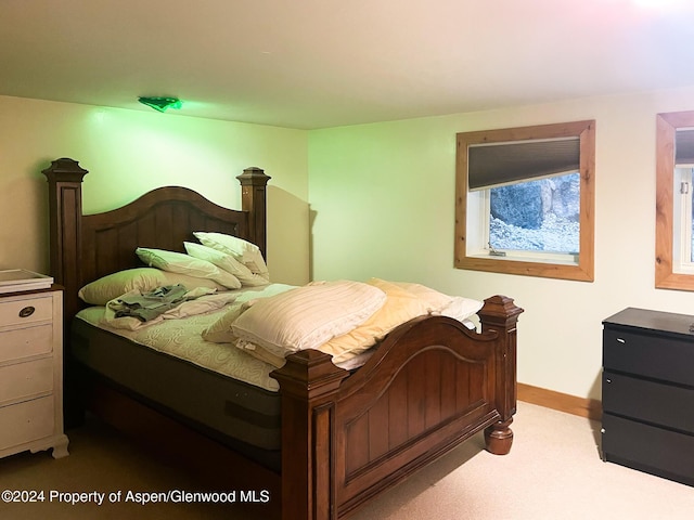 view of carpeted bedroom