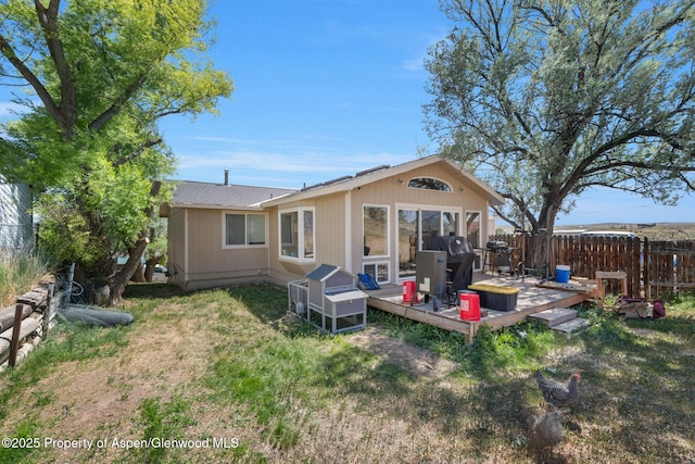 2201/2203 B St, Craig, CO 81625 - back of house featuring a wooden deck and a shingled roof