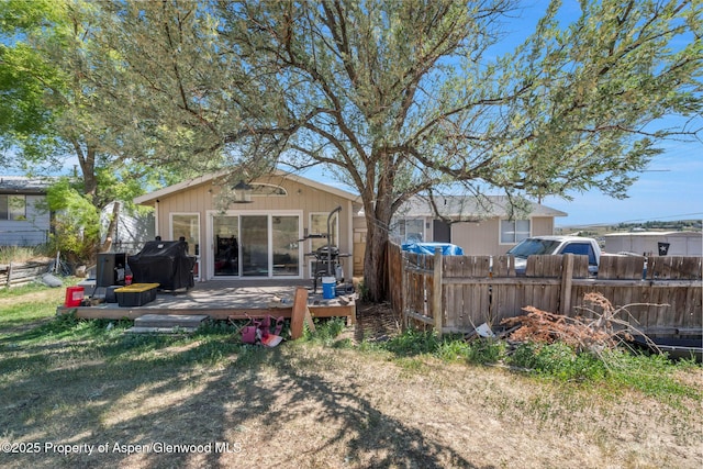 2201/2203 B St, Craig, CO 81625 - rear view of property featuring a wooden deck