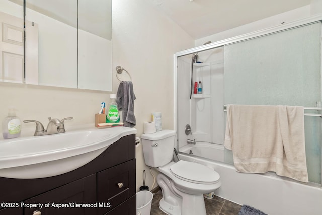 2201/2203 B St, Craig, CO 81625 - full bathroom featuring vanity and bath / shower combo with glass door