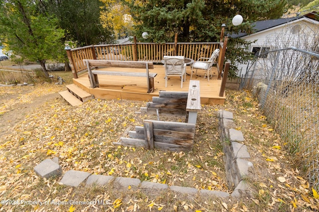 exterior space with a wooden deck