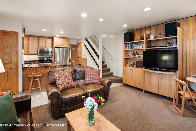 view of carpeted living room