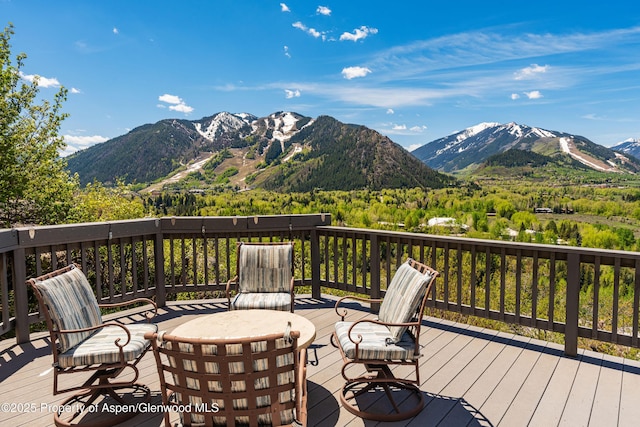 162 Bennett Bench Rd, Aspen, CO 81611 - deck with a mountain view