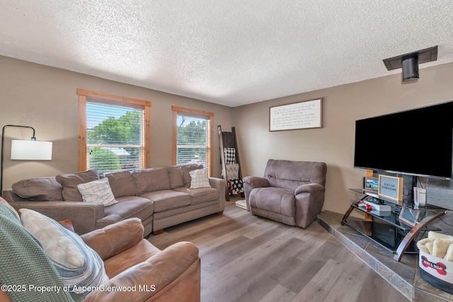 1186 Washington St, Craig, CO 81625 - living room featuring wood finished floors and a textured ceiling