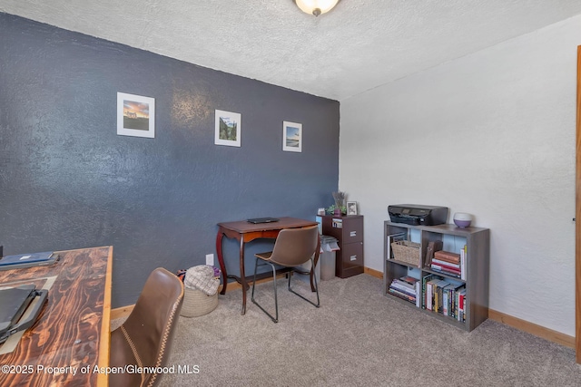 1186 Washington St, Craig, CO 81625 - carpeted office space featuring a textured ceiling and a textured wall