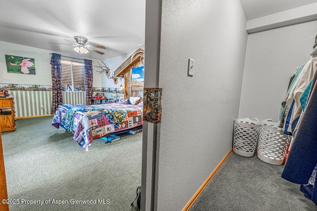 37 Pronghorn Rd, Craig, CO 81625 - bedroom with a textured wall, carpet, and a ceiling fan