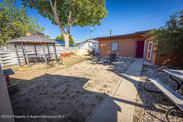 view of yard featuring a gazebo