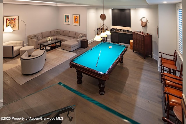 205 N 6th St, Aspen, CO 81611 - playroom featuring wood finished floors and billiards table