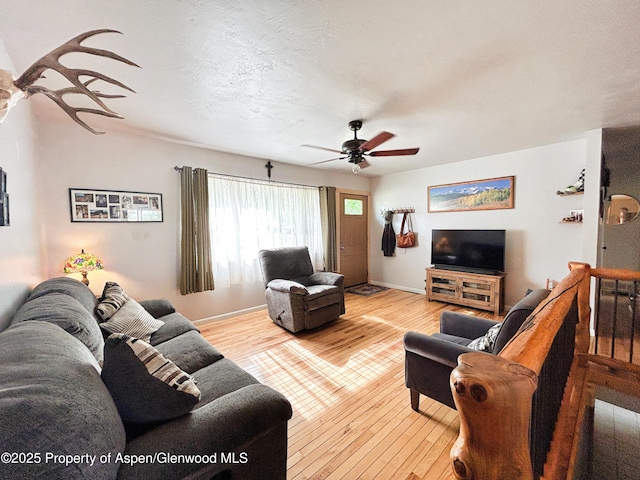 1111 Barclay St, Craig, CO 81625 - living area with ceiling fan and light wood finished floors