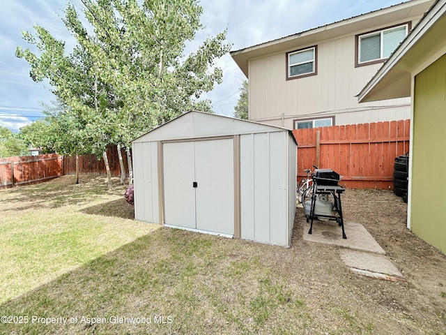1111 Barclay St, Craig, CO 81625 - view of shed with a fenced backyard