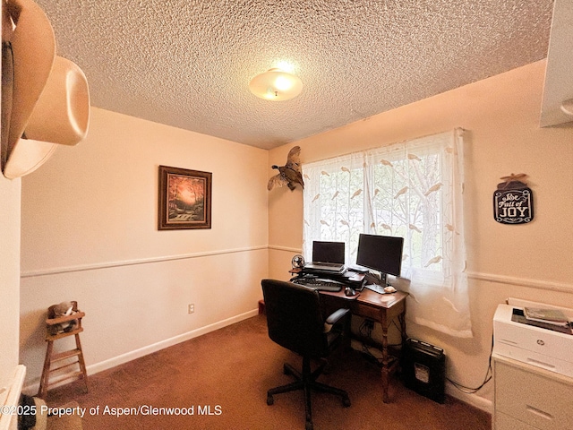 1111 Barclay St, Craig, CO 81625 - carpeted home office with a textured ceiling