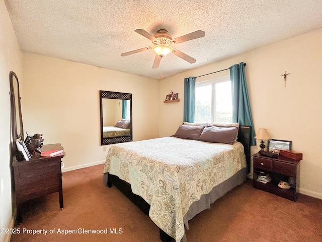 1111 Barclay St, Craig, CO 81625 - bedroom with carpet flooring, a textured ceiling, and ceiling fan