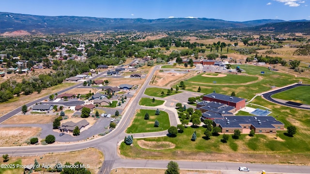 325 SE Cobblestone Ct, Cedaredge, CO 81413 - aerial view of property's location with a mountainous background