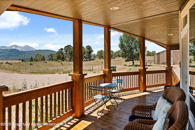 14 Fender Ln, Carbondale, CO 81623 - wooden terrace featuring a mountain view and a rural view