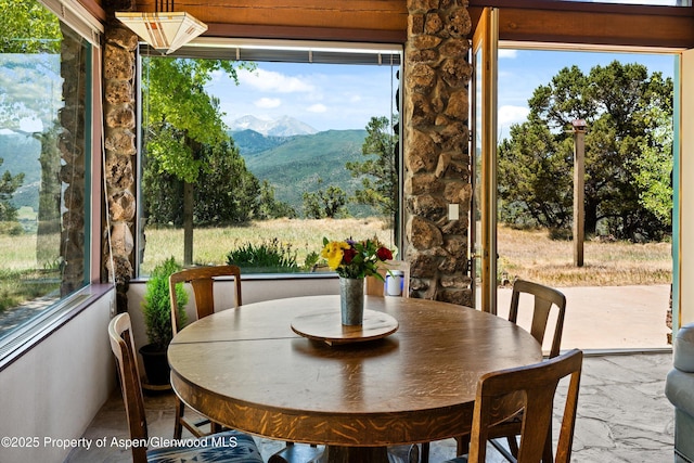 14 Fender Ln, Carbondale, CO 81623 - dining space with a mountain view and healthy amount of natural light
