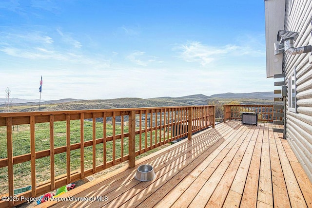 950 Highland Dr, Craig, CO 81625 - wooden terrace with a mountain view