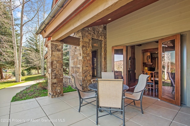 view of patio with outdoor dining space